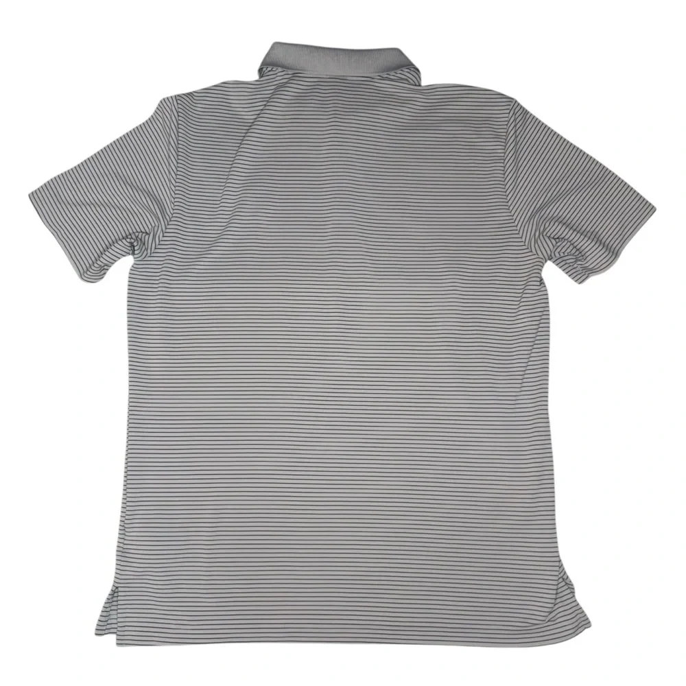 Adidas Loch Lloyd Golf Polo Gray Striped Country Club Men’s Large Kansas City